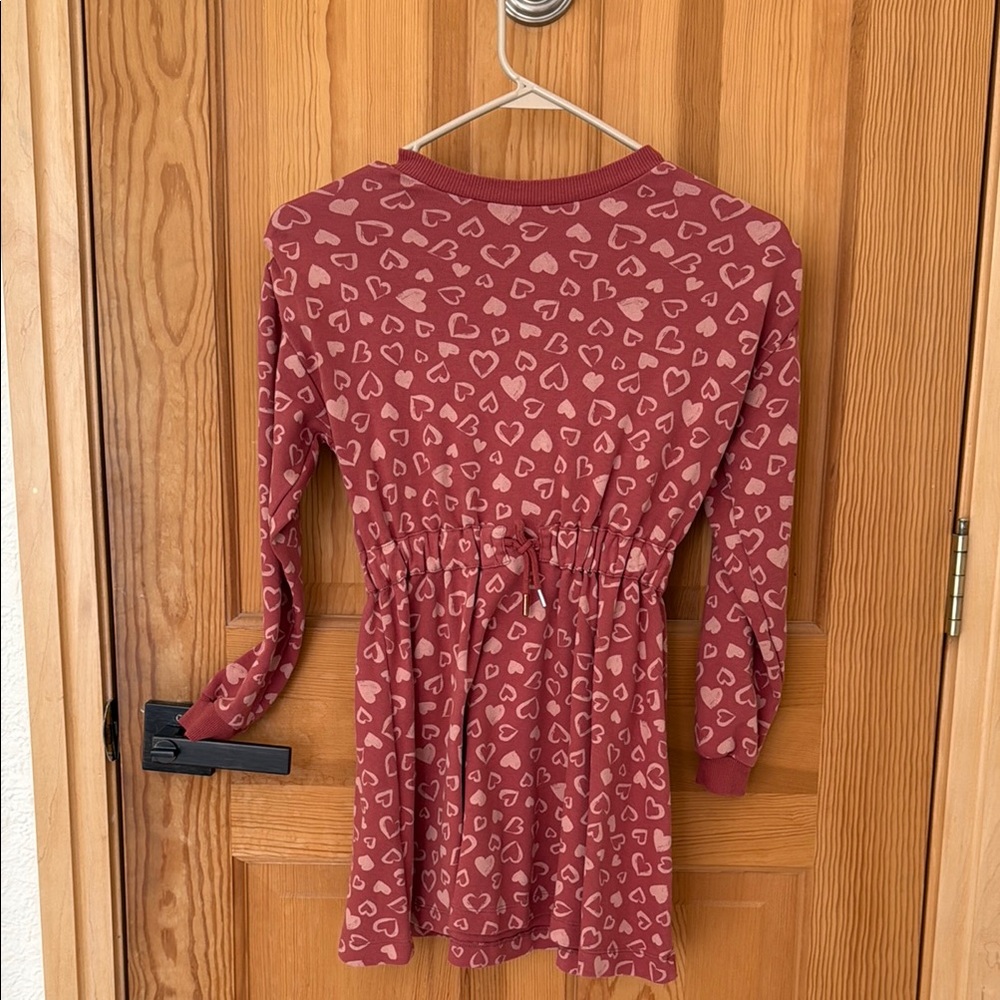 Mayoral Red Heart Patterned Dress